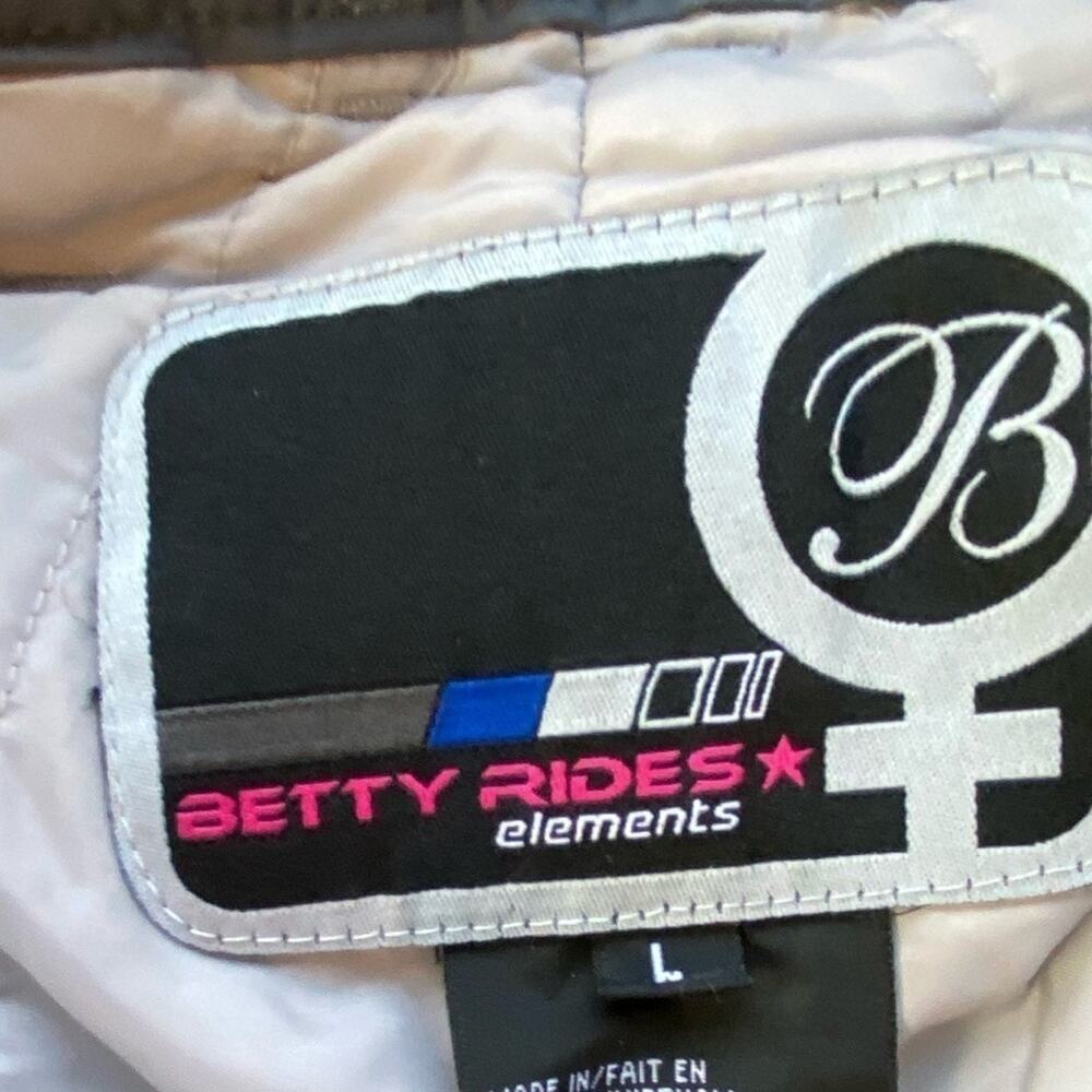 Betty Rides Elements Grey Off White Ski Snowboard Pants Women's Size Large - Picture 11 of 12